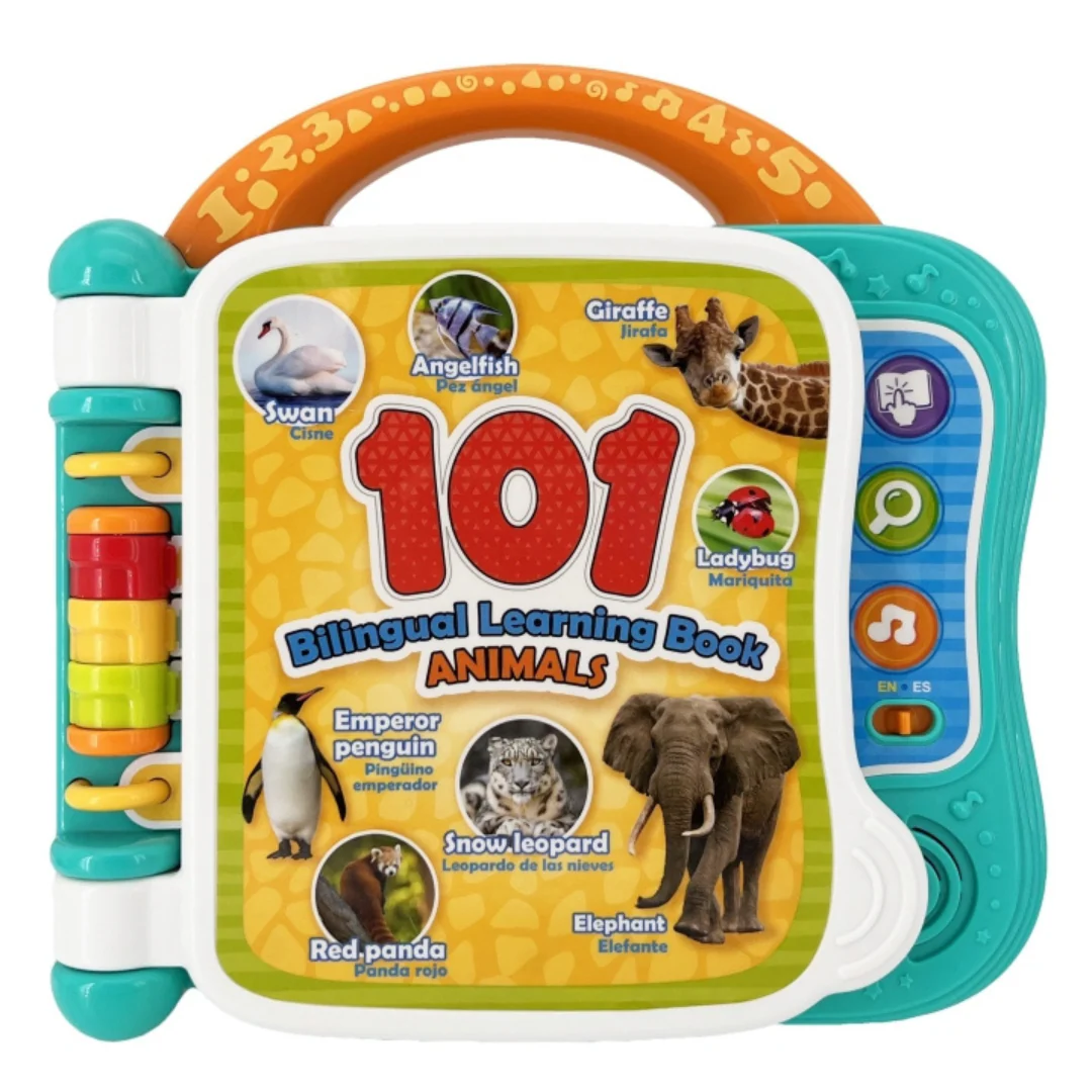 Libro de aprendizaje bilingüe 101 - animales