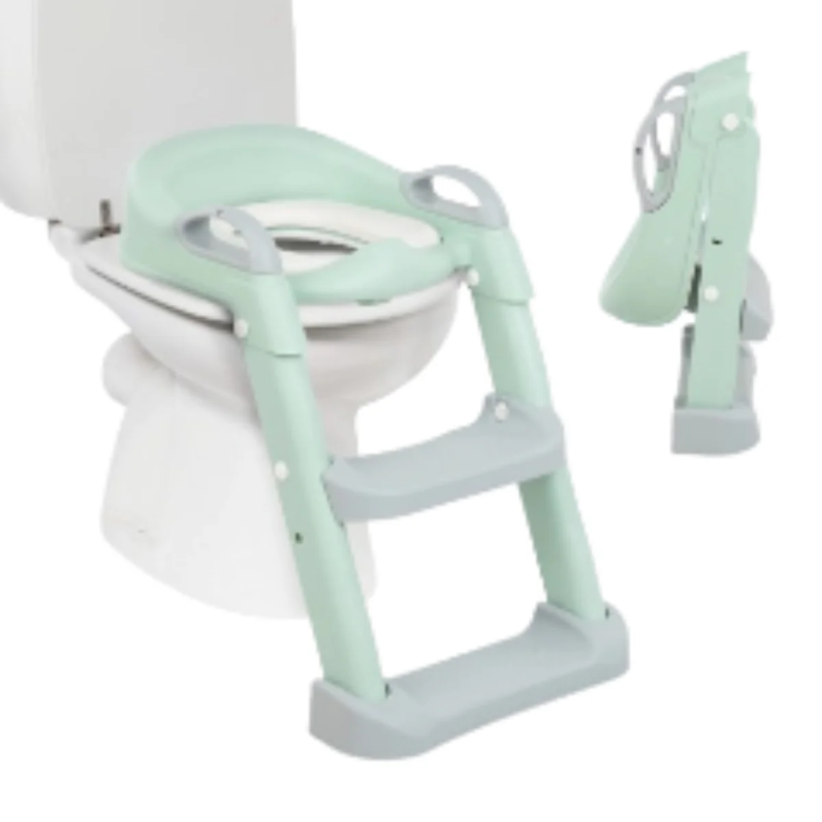 Asiento De Inodoro Con Escalera Lea | Menta Kikaboo