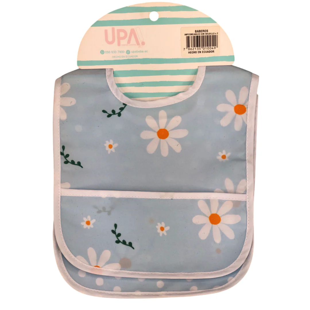Baberos impermeables con bolsillo x2 - Image 2