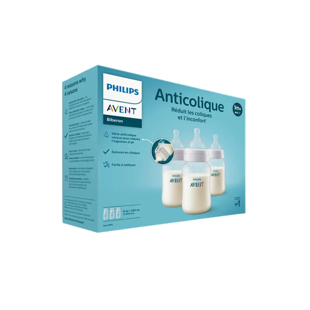 Biberón Anti Cólicos 260ml 3 Unidades - Image 5