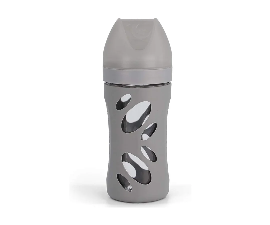 BIBERON DE VIDRIO TWISTSHAKE ANTI COLIC 260ML GRIS TWISTSHAKE