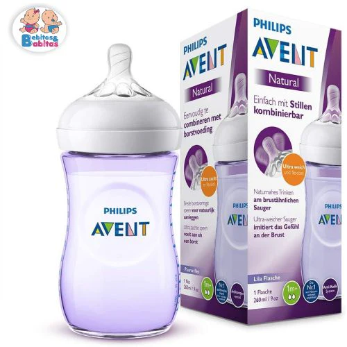 Biberón Natural Nivel2 9Oz Morado Avent - Image 2