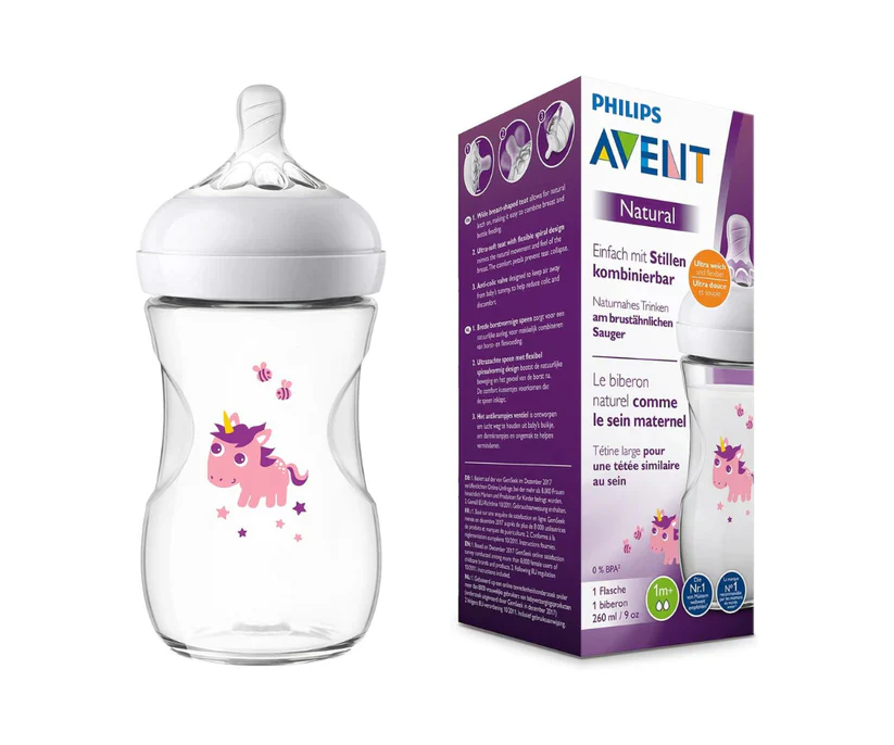 Biberon Natural 2 9Oz Unicornio Avent - Image 3