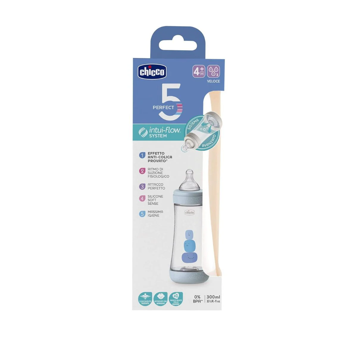 Biberón Chicco celeste 300ml - Image 3