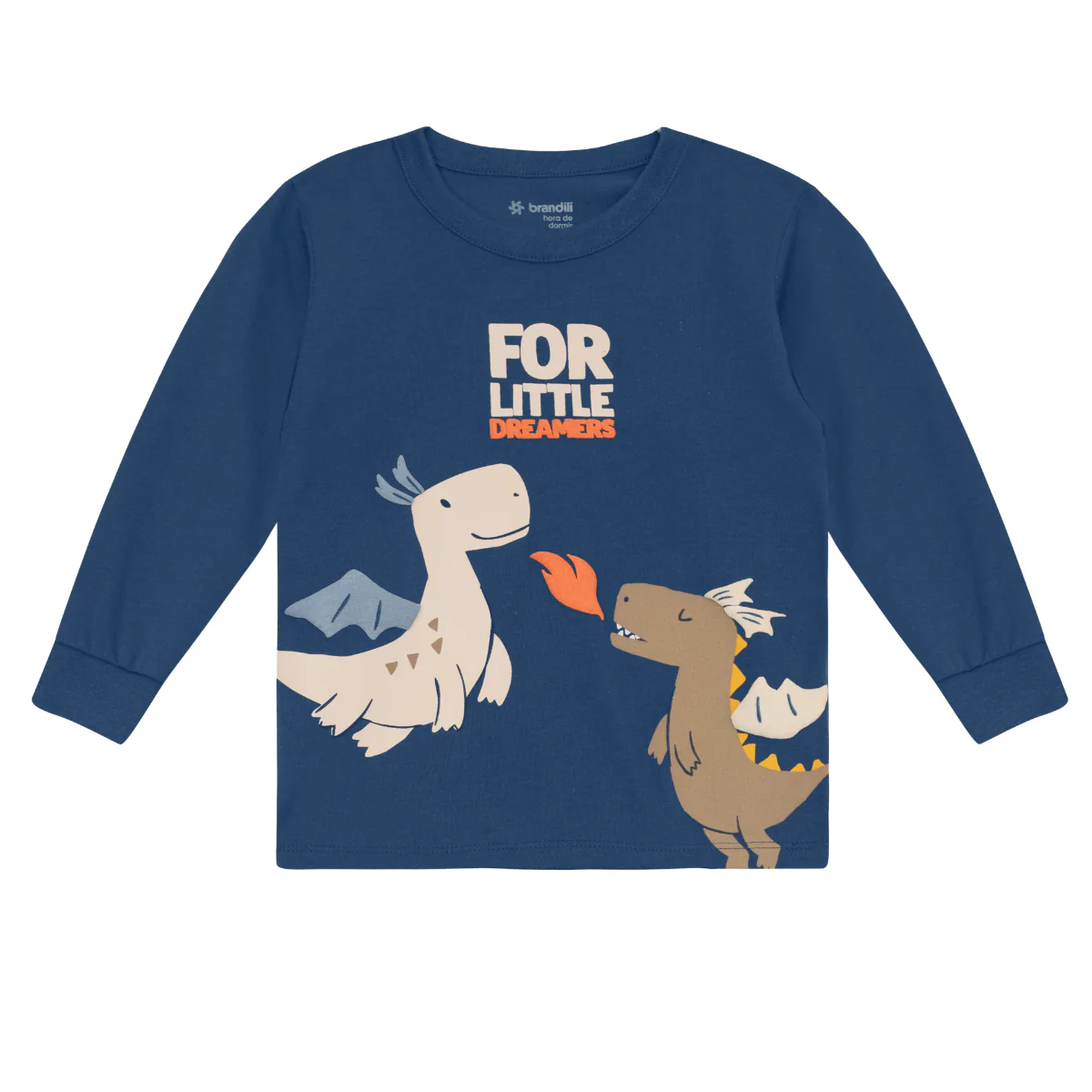 Camiseta manga larga Y Pantalón Nene | Dinosaurio Azul Brandili - Image 3