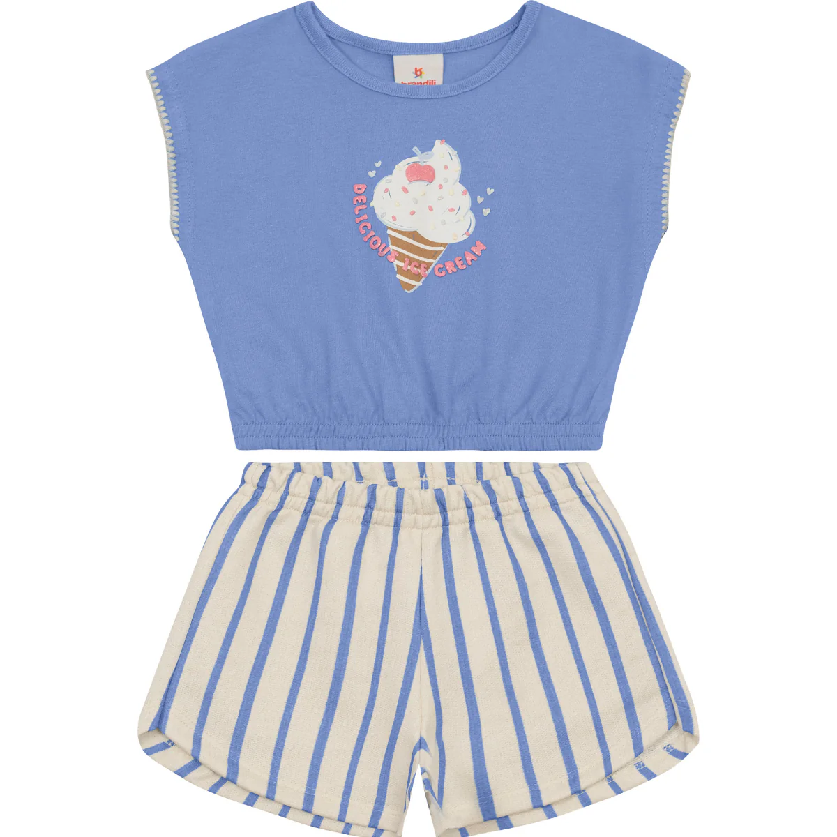 Blusa Y Shorts Nena | Helado Brandili