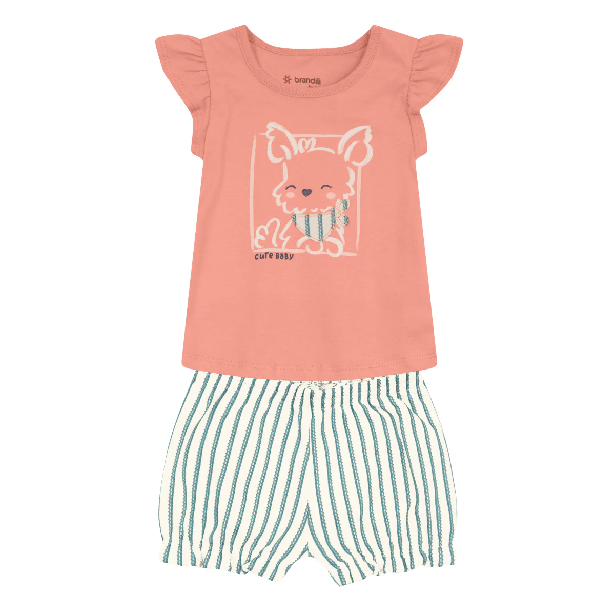 Blusa Y Shorts Nena | Perrito Brandili
