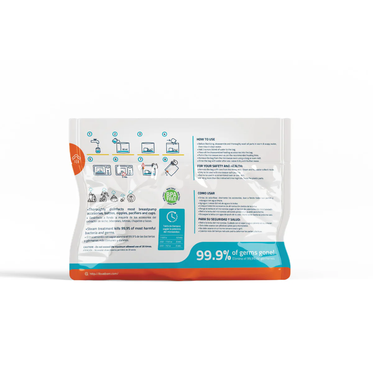 Börn Bolsas Reutilizables Esterilización Para Microondas - Image 2