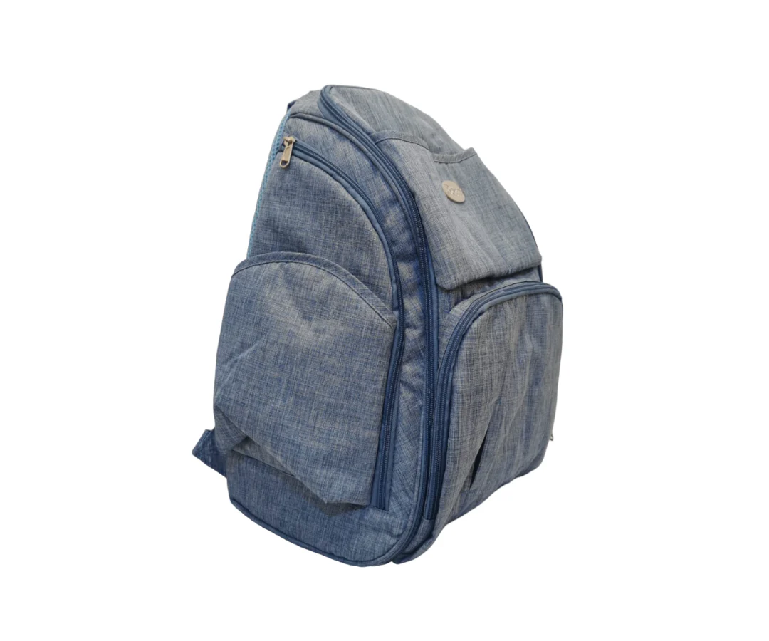 Pañalera Mochila Celeste Melange Born - Image 4
