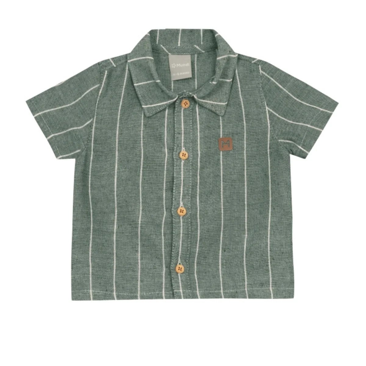 Camisa Y Bermuda Nene Rayas | Gris Mundi - Image 3