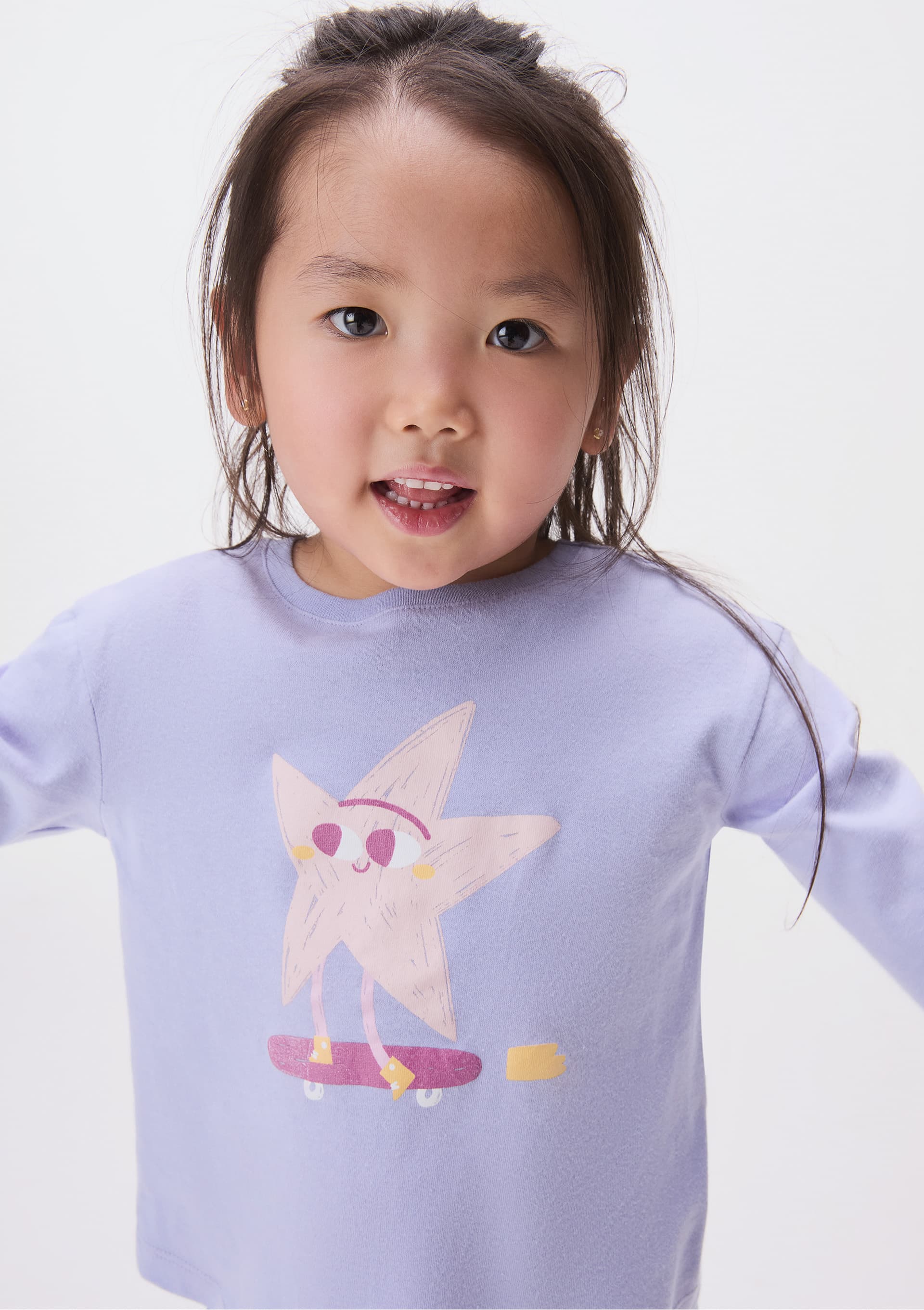 Camiseta lila manga larga niña - Image 5