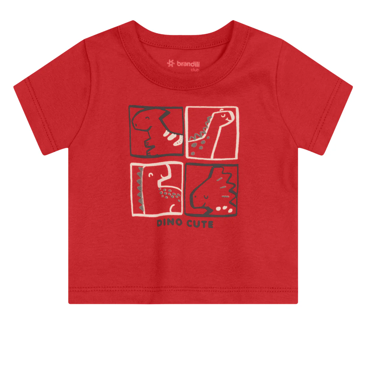 Camiseta Y Bermuda Nene Dino | Rojo Brandili - Image 3