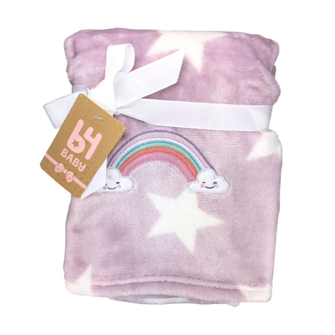 Cobija Con Tierno Diseño | Arcoíris y Estrellas B4 Baby