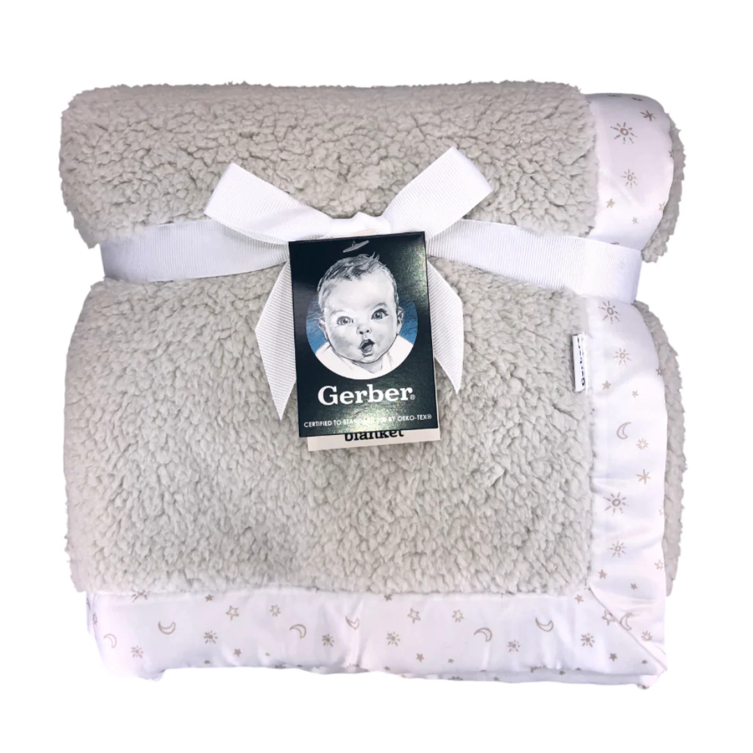 Cobija Plush Gerber | Neutro Gris