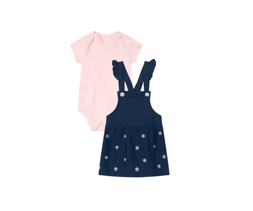 Conjunto Para Nenas Body Y Mini Vestido Mundi