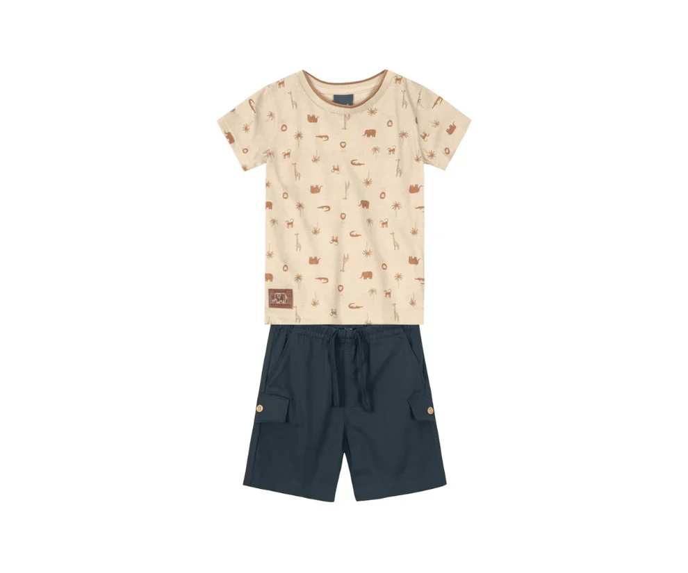 Conjunto Para Nenes Camiseta Y Bermuda Mundi
