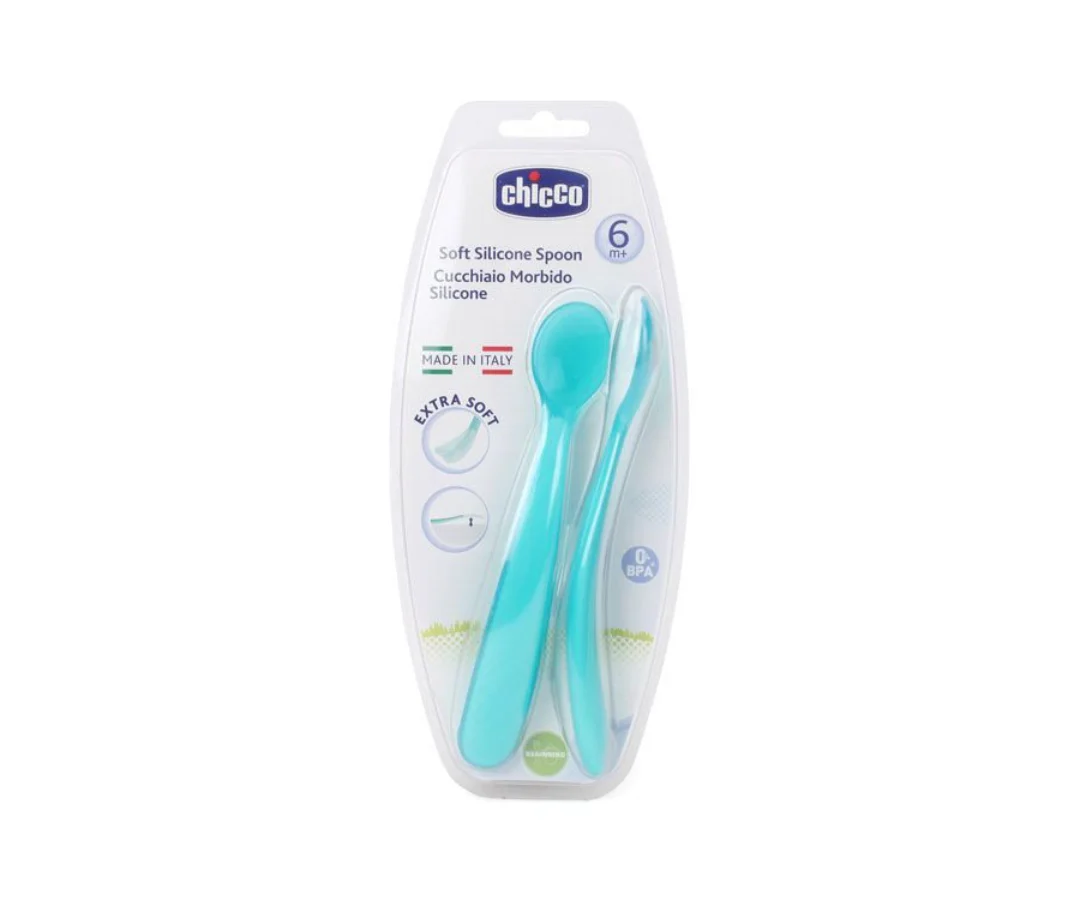 Cuchara Celeste De Silicon 6M X2 Chicco - Image 2