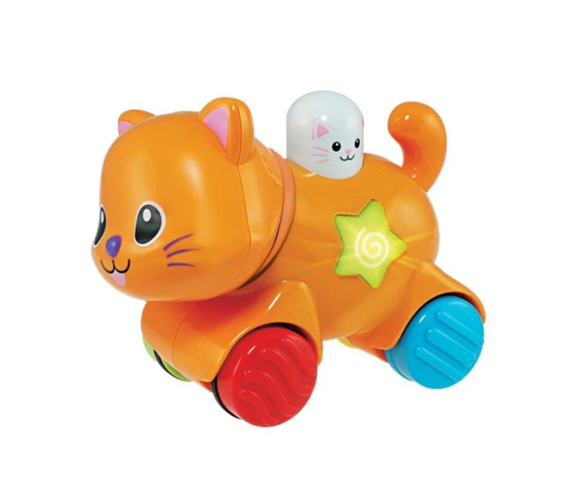 Gatito didáctico presiona y camina Winfun