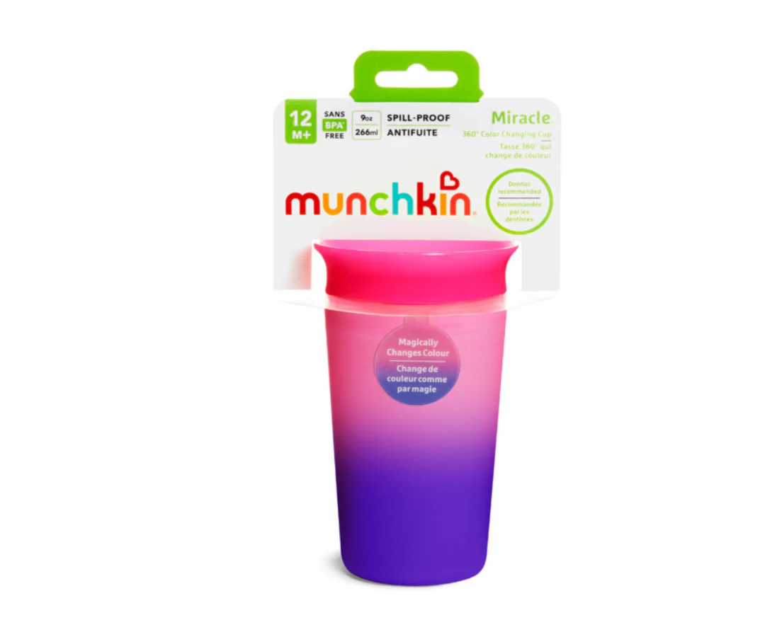 MIRACLE 360 TAZA CAMBIA DE COLOR SIPPY 9 OZ- ROSA MUNCHKIN - Image 5