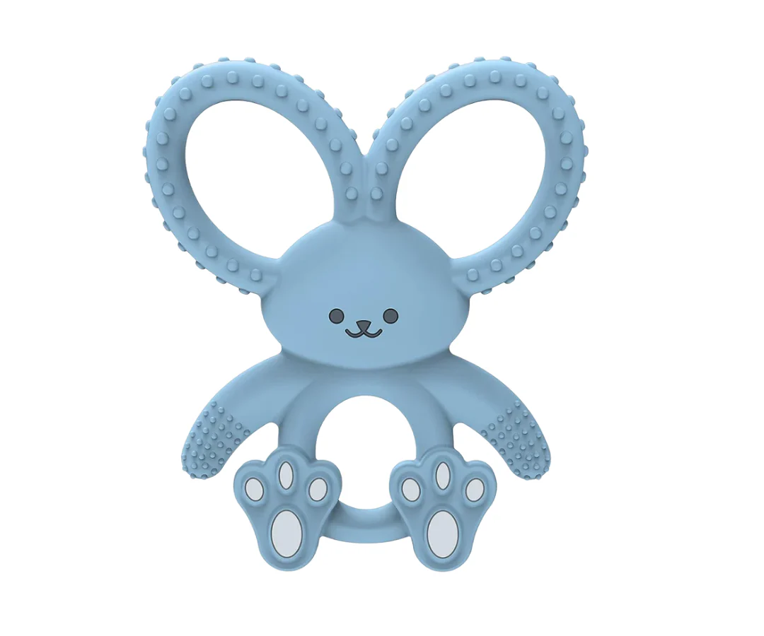 Mordedor de silicona conejo azul - Image 2
