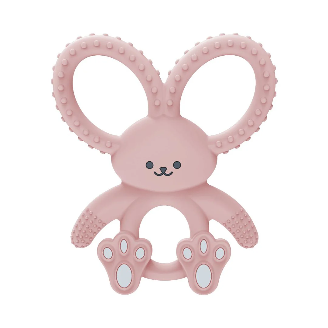 Mordedor de silicona conejo rosa - Image 2