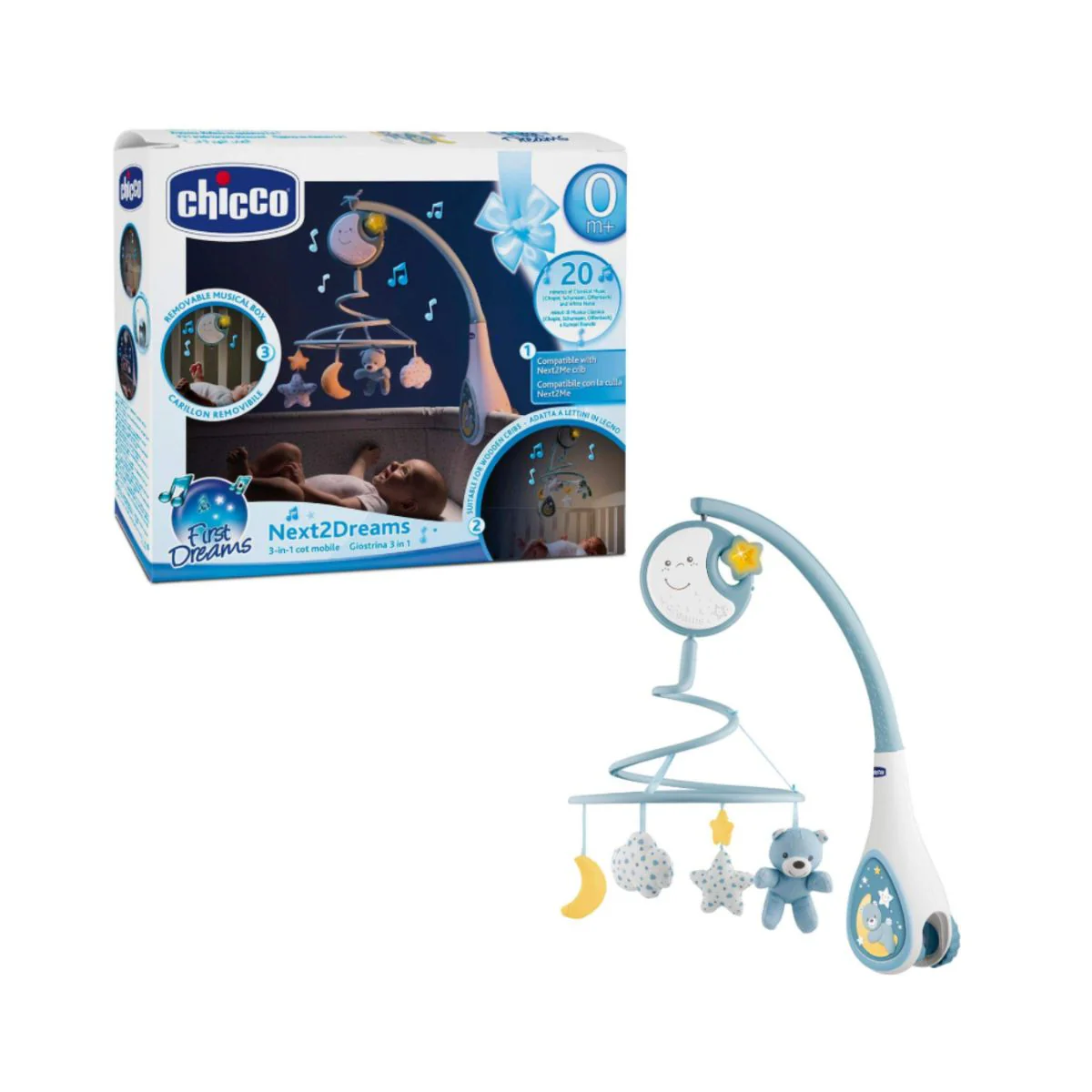 Móvil Musical Para Cuna | Azul Chicco - Image 2