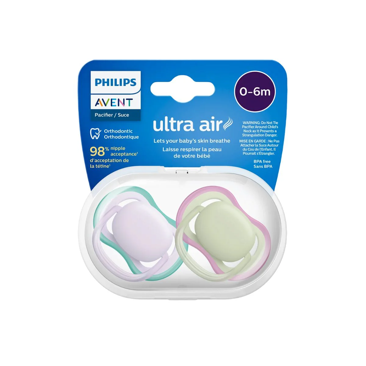 Pacificador Ultra Air x2 0 a 6 Meses | Niña Avent - Image 2