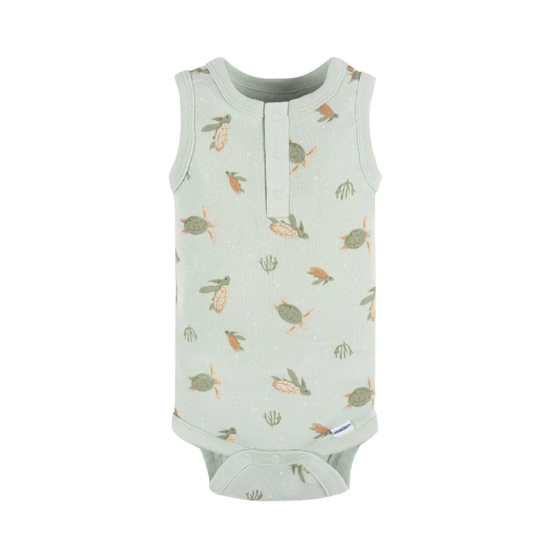 Paquete de 4 bodys Onesies® sin mangas - Image 5