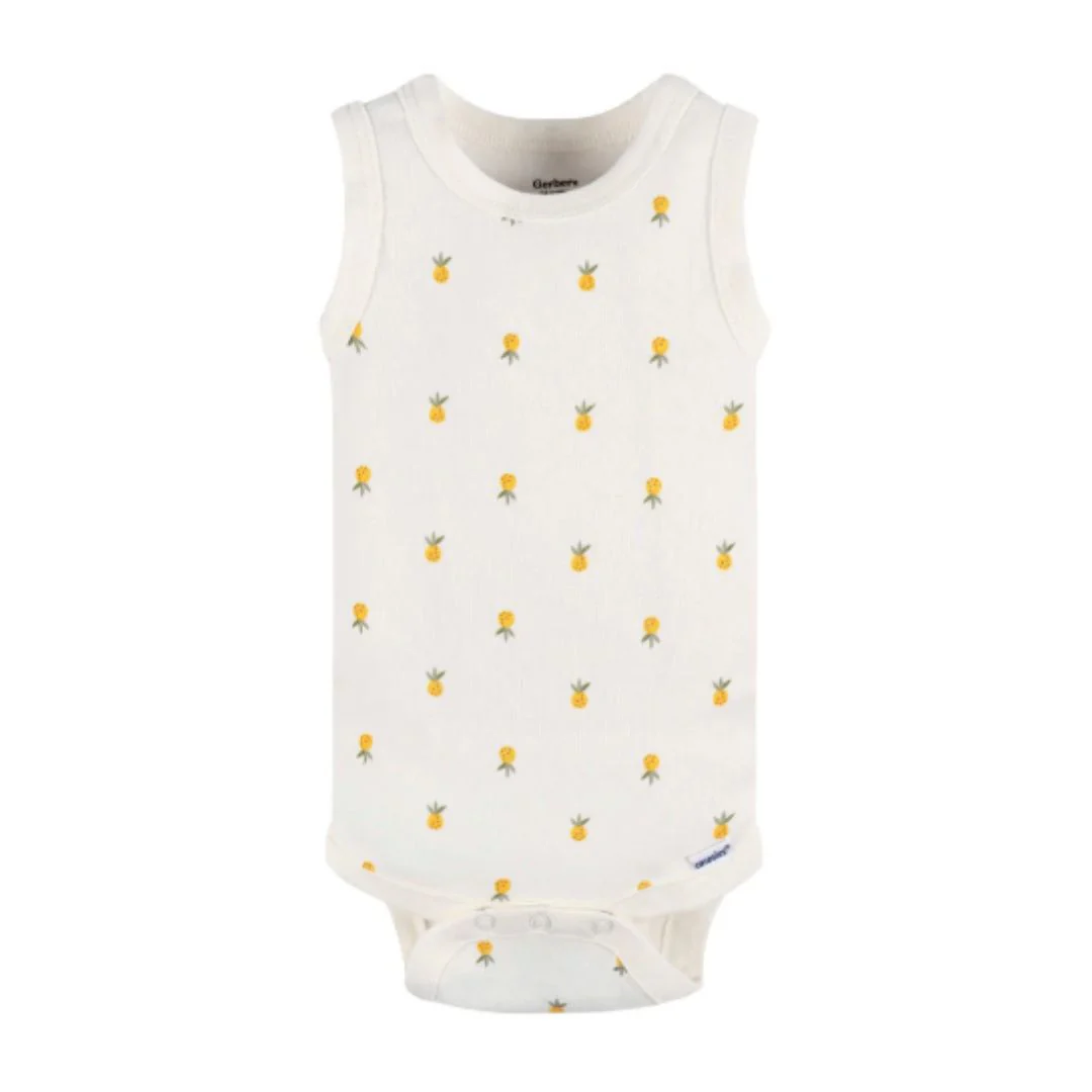 Paquete de 4 bodys Onesies® sin mangas - Image 4