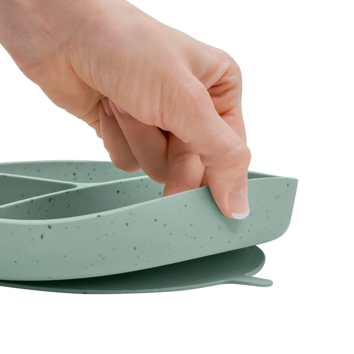 Plato Con Divisiones Platinum Silicon | Menta Kikkaboo - Image 3