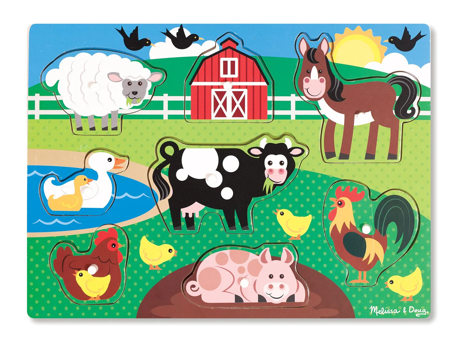 Rompecabezas De Encastre Animales De Granja