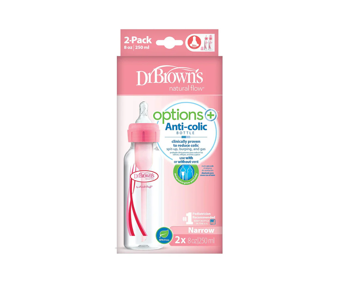 SET 2 BIBERONES 8 OZ OP/STD ROSADO DR BROWN´S - Image 3