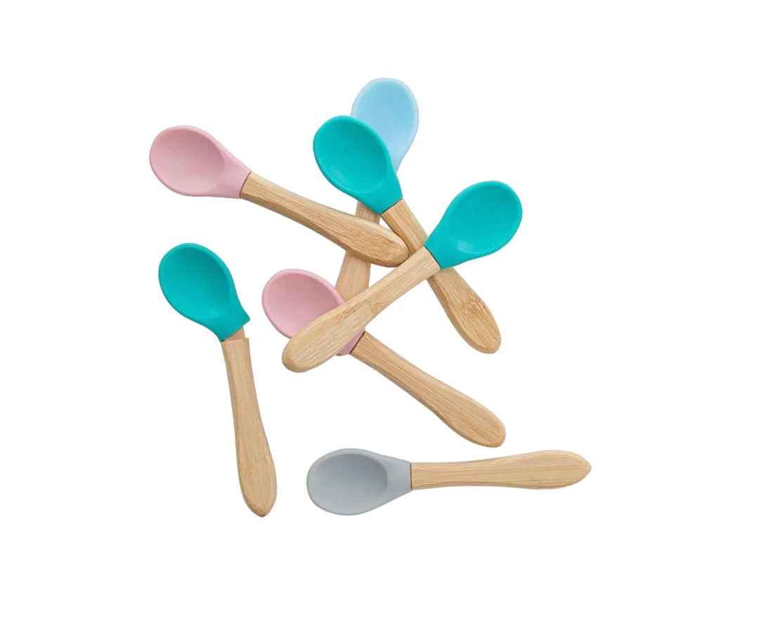 Set De Cucharas Verde Y Rosado Minikoioi - Image 2