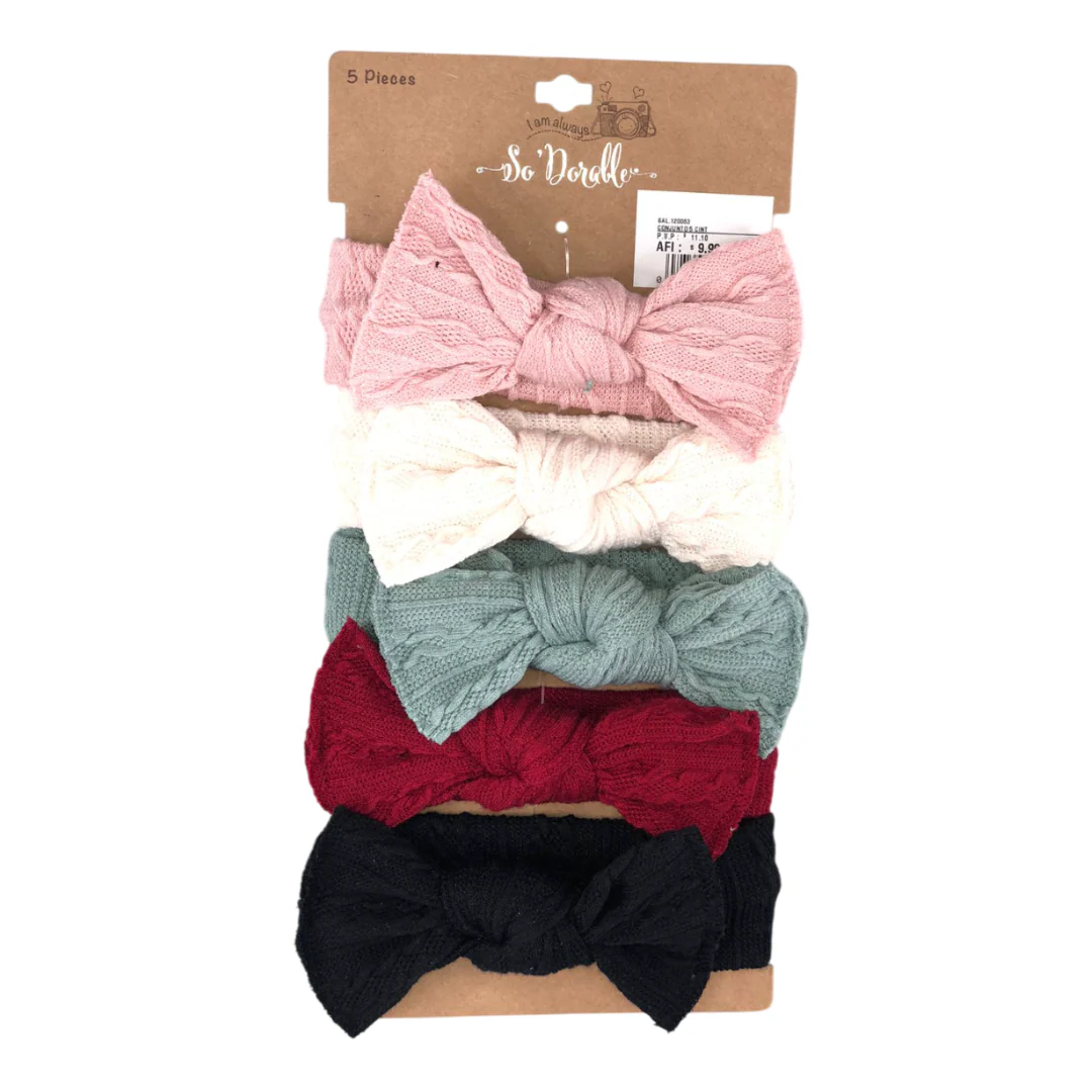 Set de 5 cintillos de colores