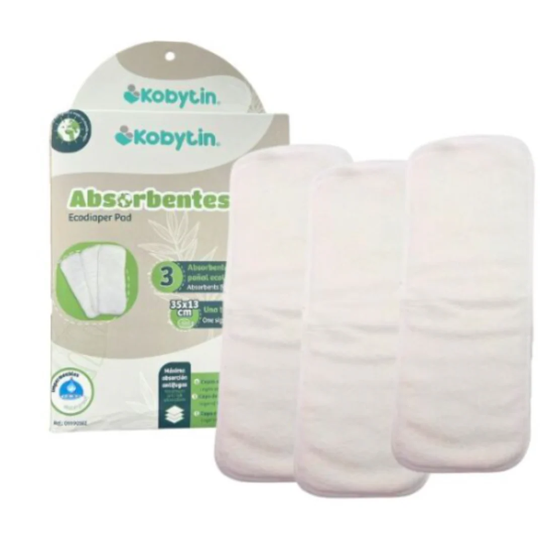 Set de pads absorbentes para pañal ecológico