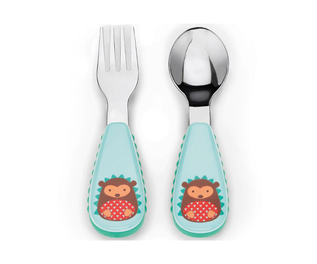 Set De Cubiertos Erizo Celeste Skip Hop