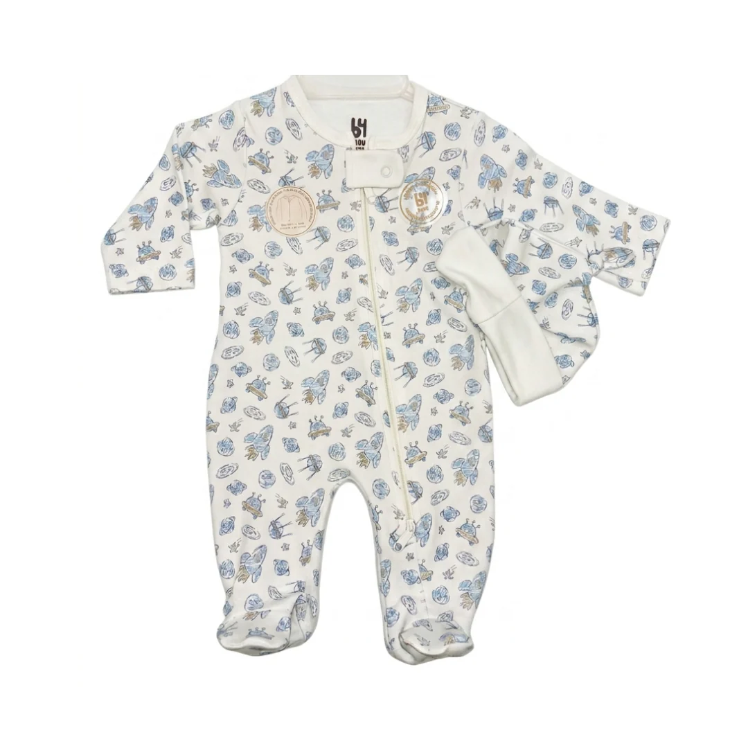 Set pijama y gorro algodón RN