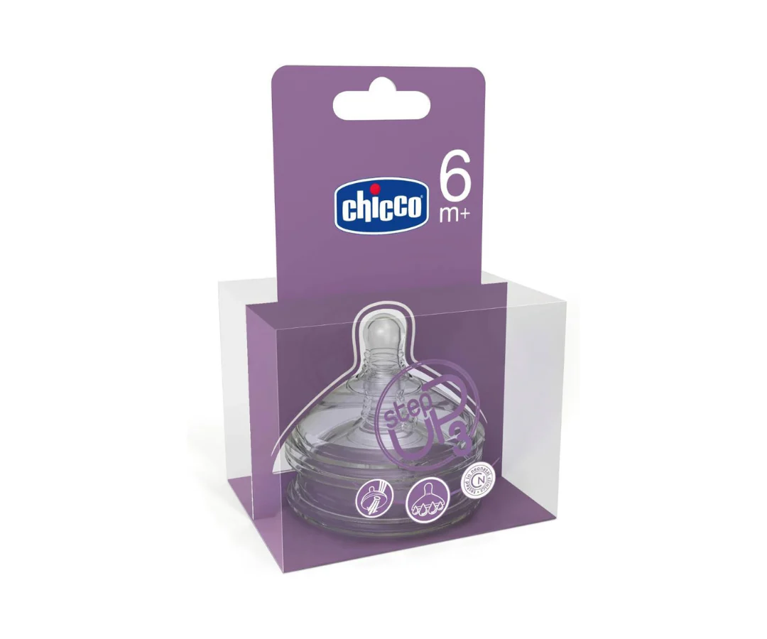 Tetina Step Up 3 Flujo Comida 6M Chicco - Image 2
