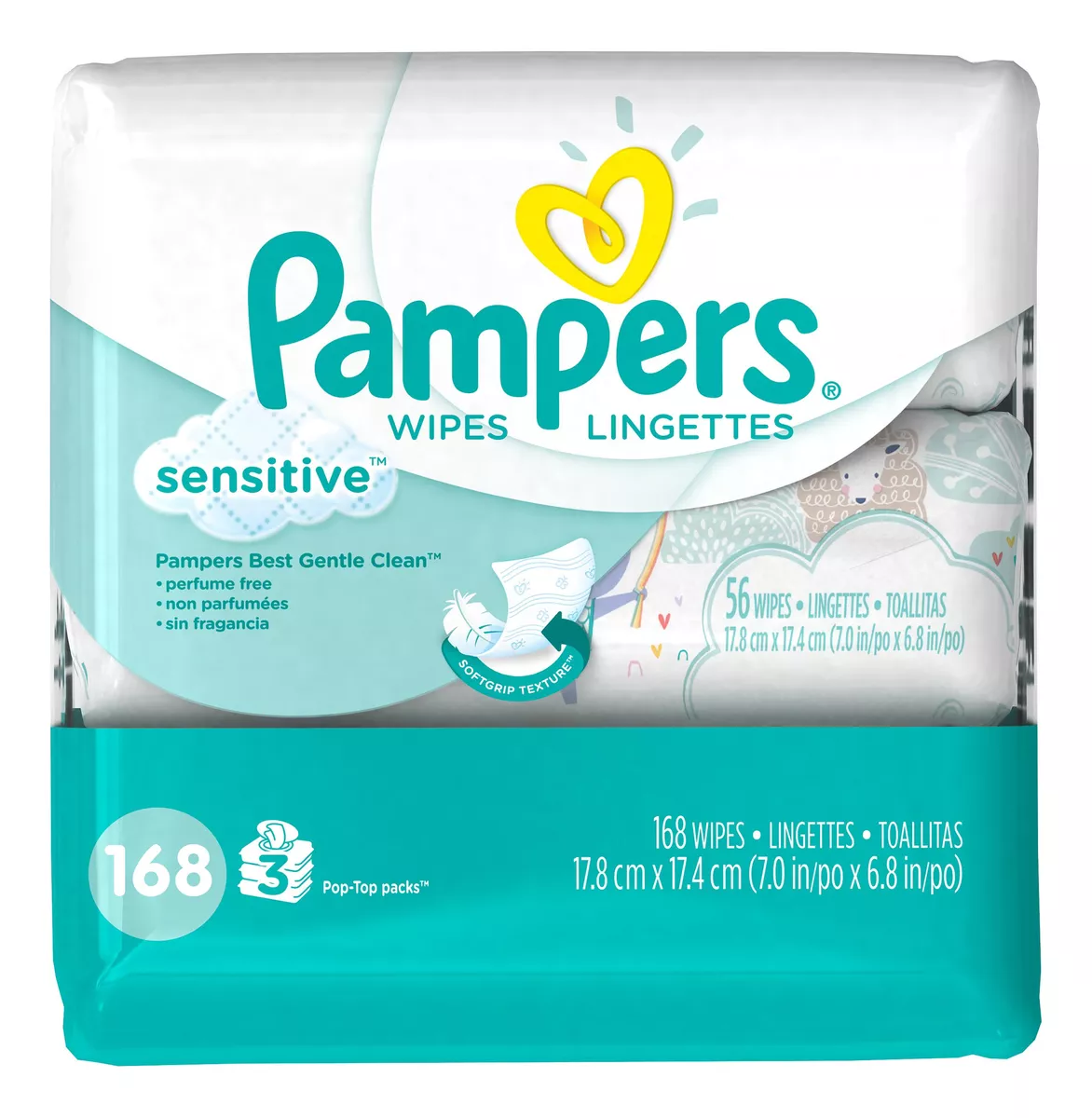 Toallitas Húmedas Pampers Sesitive X 168 - Image 2