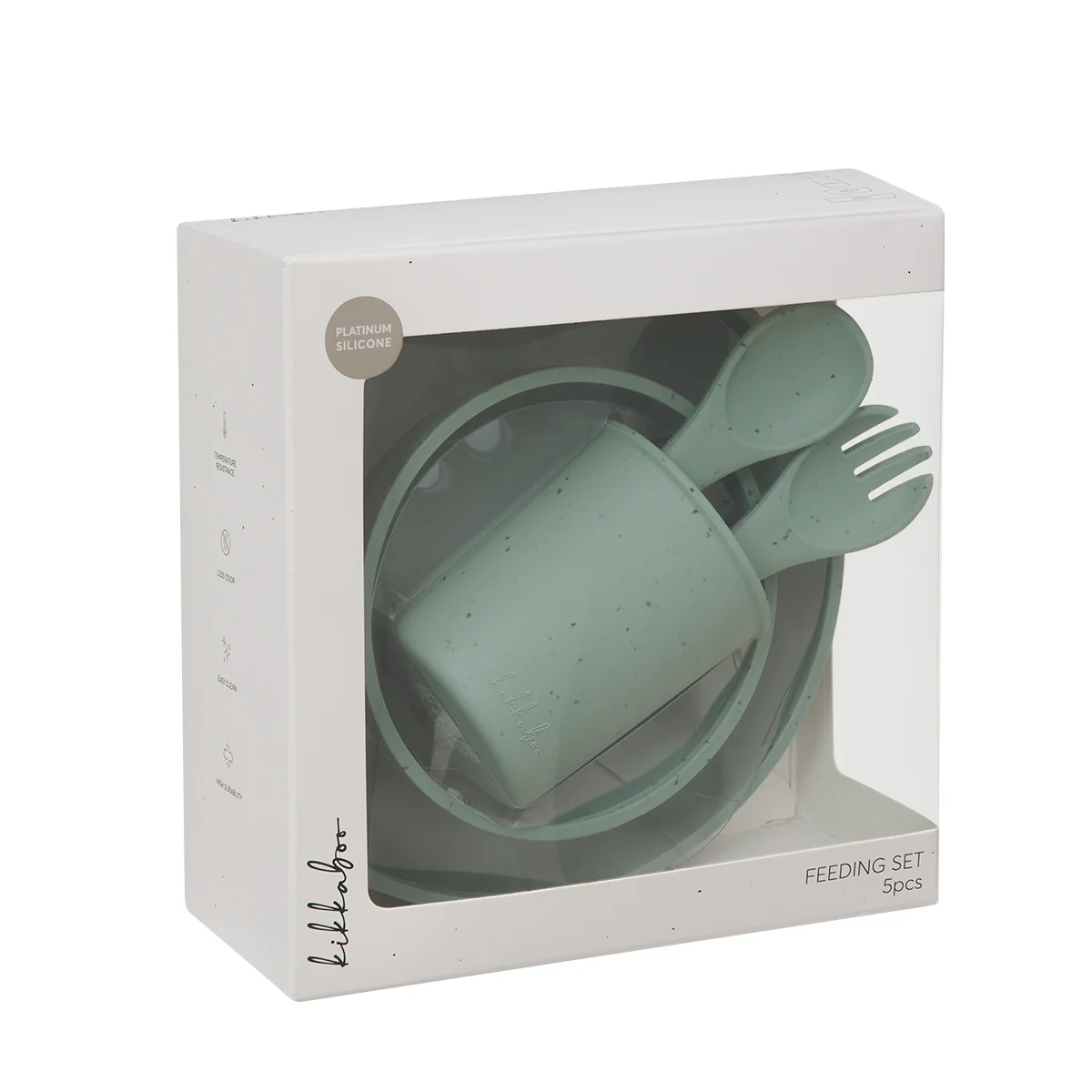 Vajilla De Silicon Platinum 5 Piezas Menta | Kikkaboo - Image 4