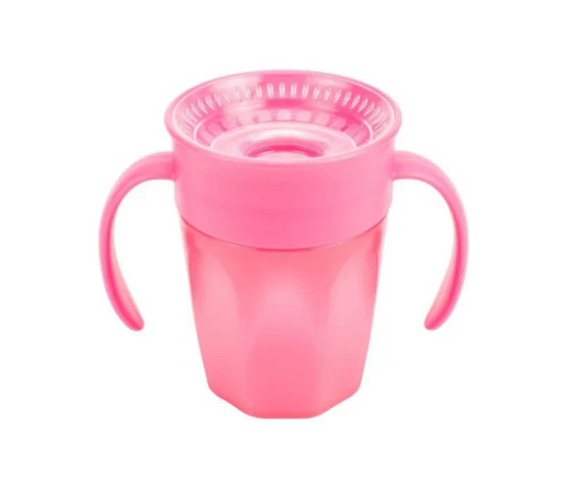 Vaso Dr. Brown's Cheers 360° Con Asas Rosa - Image 2