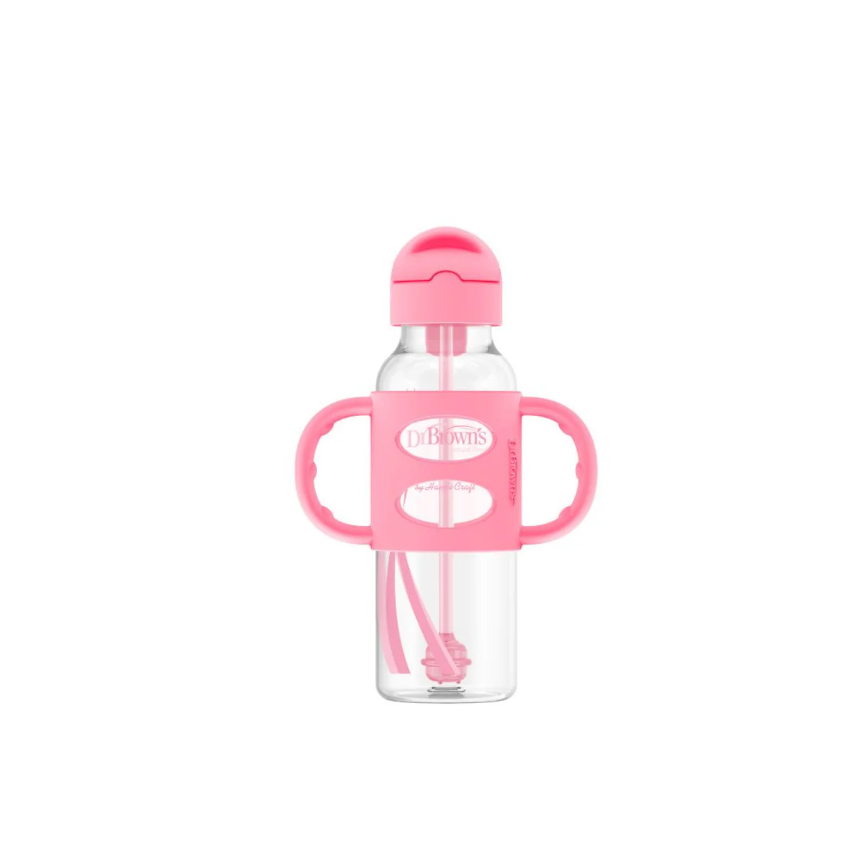 Vaso Con Boquilla Suave y Agarraderas 8 Oz | Rosado - Image 2