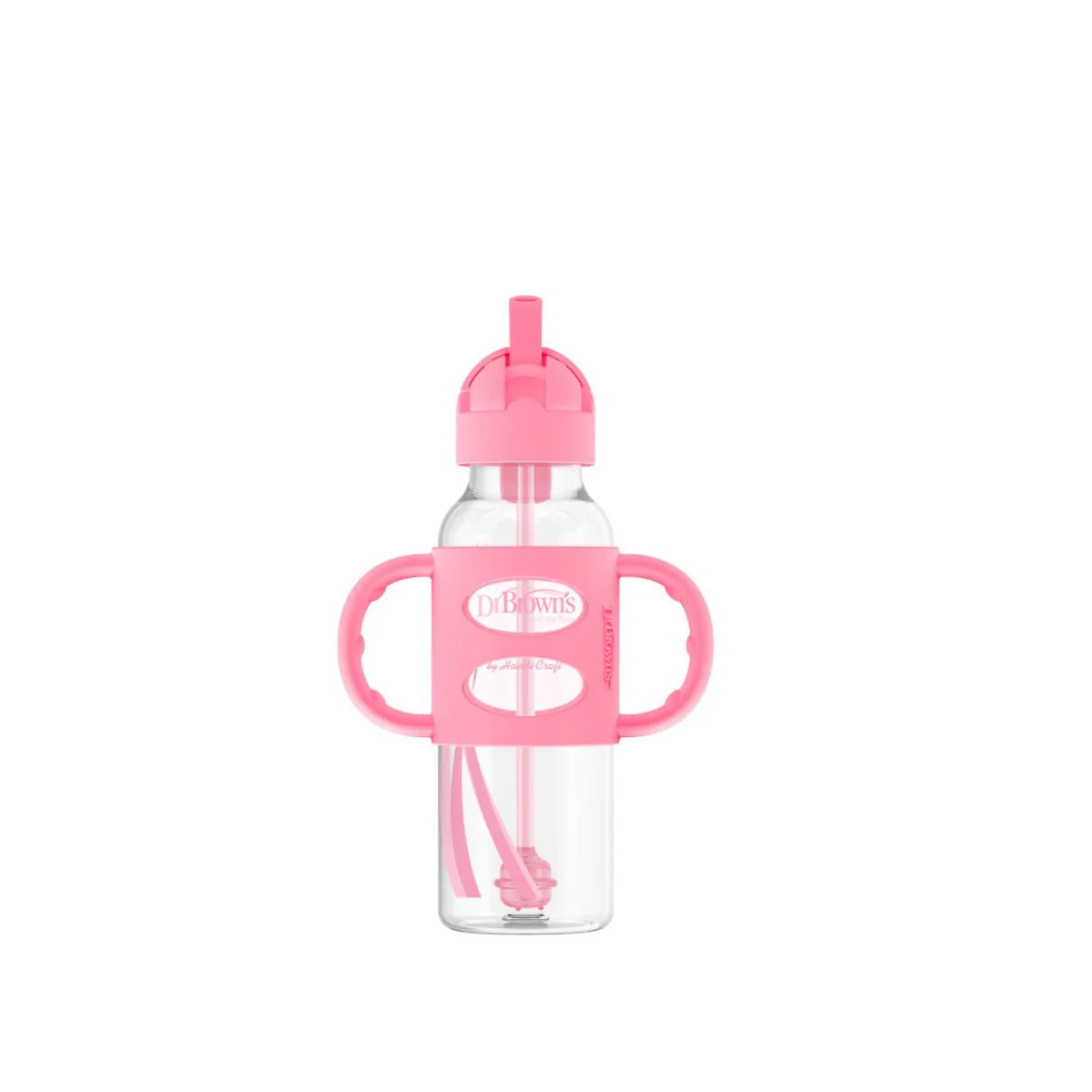 Vaso Con Boquilla Suave y Agarraderas 8 Oz | Rosado - Image 3