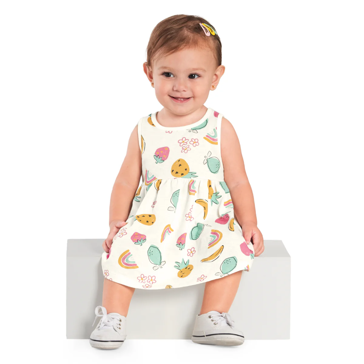 Vestido Nena Arcoíris | Blanco Brandili - Image 2